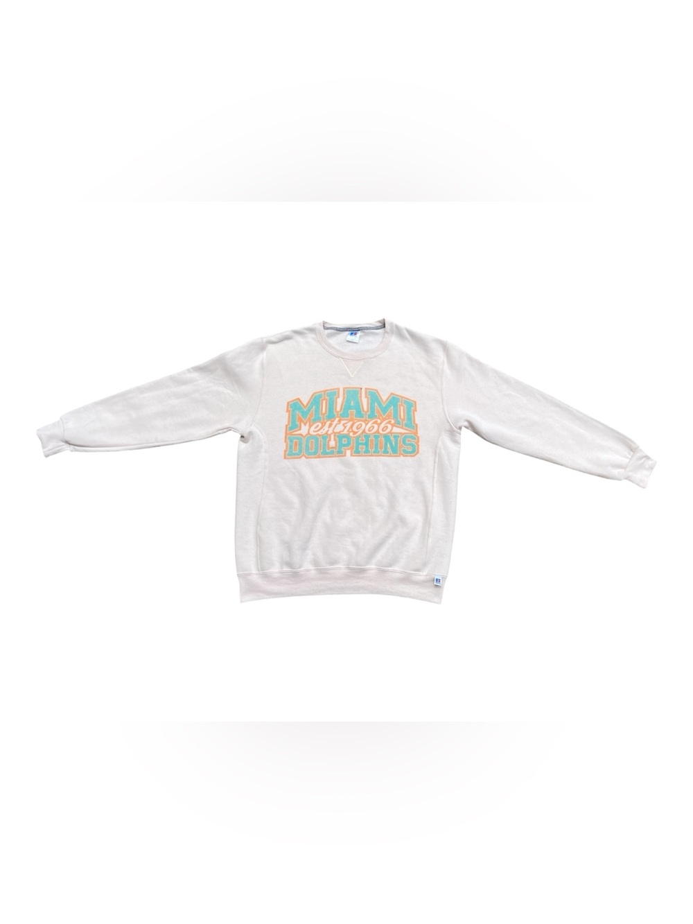 New Men’s XL Russell Athletic Miami Dolphins Crewneck Sweatshirt NFL Football